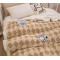 Patura cu blanita de iepure si catifea 200×230 cm PCBI7-MARO DESCHIS