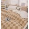 Patura cu blanita de iepure si catifea 200×230 cm PCBI7-MARO DESCHIS