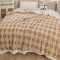 Patura cu blanita de iepure si catifea 200×230 cm PCBI7-MARO DESCHIS