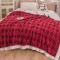 Patura cu blanita de iepure si catifea 200×230 cm PCBI3-ROSU
