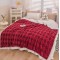 Patura cu blanita de iepure si catifea 200×230 cm PCBI3-ROSU