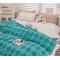 Patura cu blanita de iepure si catifea 200×230 cm PCBI2-TURQOISE