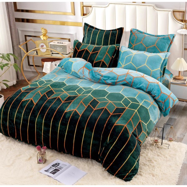 LENJERIE PUFOASA COCOLINO CU 6 PIESE PENTRU PAT DUBLU LC-J5