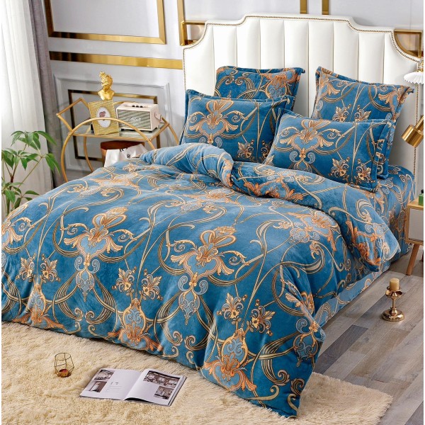 LENJERIE PUFOASA COCOLINO CU 6 PIESE PENTRU PAT DUBLU LC-J7