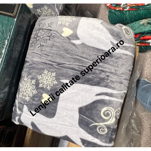 Pătură catifelată cocolino-MATERIAL GROS pentru pat dublu PJCC4