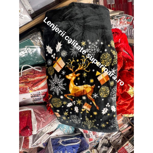 Pătură catifelată cocolino-MATERIAL GROS pentru pat dublu PJCC4
