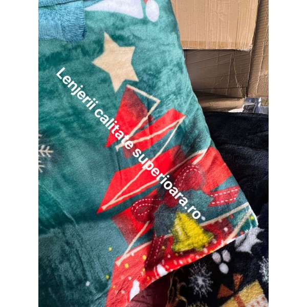 Pătură catifelată cocolino-MATERIAL GROS pentru pat dublu PJCC4