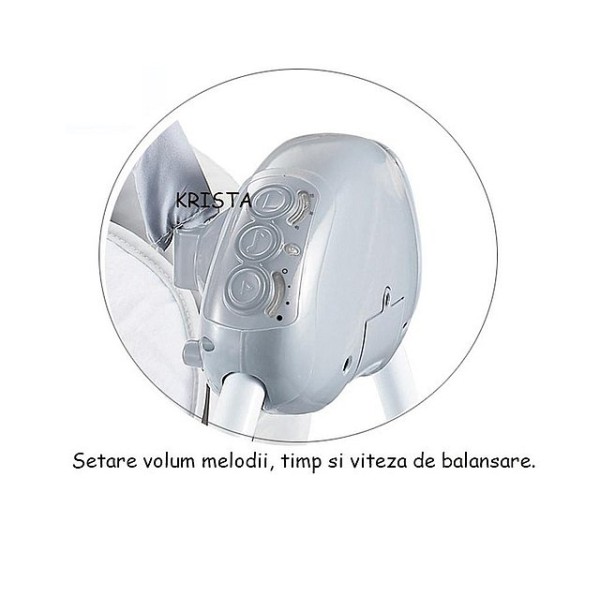 Balansoar bebelusi cu telecomanda, grey zoo - krista Balansoar bebelusi cu telecomanda, grey zoo - krista