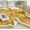Patura CoCoLiNo tip Tricotaj cu blanita, 200x230cm, Jojo Home, Galben Patura CoCoLiNo tip Tricotaj cu blanita, 200x230cm, Jojo Home, Galben