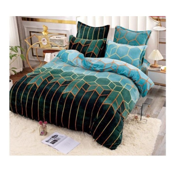 Lenjerie Cocolino 4 piese cu elastic pentru pat dublu CEY20