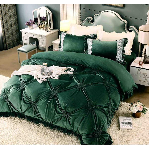 Set pat Luxury 4 Piese din Catifea CJ10 Set pat Luxury 4 Piese din Catifea CJ10