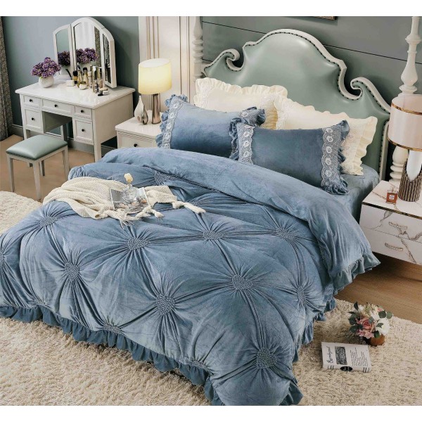 Set pat Luxury 4 Piese din Catifea CJ2 Set pat Luxury 4 Piese din Catifea CJ2