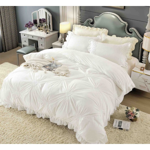 Set pat Luxury 4 Piese din Catifea CJ3 Set pat Luxury 4 Piese din Catifea CJ3