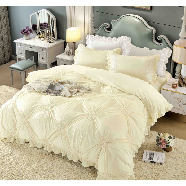 Set pat Luxury 4 Piese din Catifea CJ5 Set pat Luxury 4 Piese din Catifea CJ5