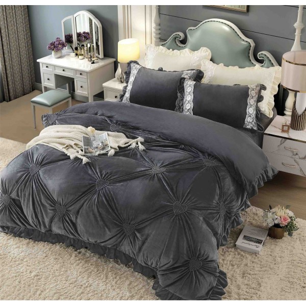 Set pat Luxury 4 Piese din Catifea CJ8 Set pat Luxury 4 Piese din Catifea CJ8