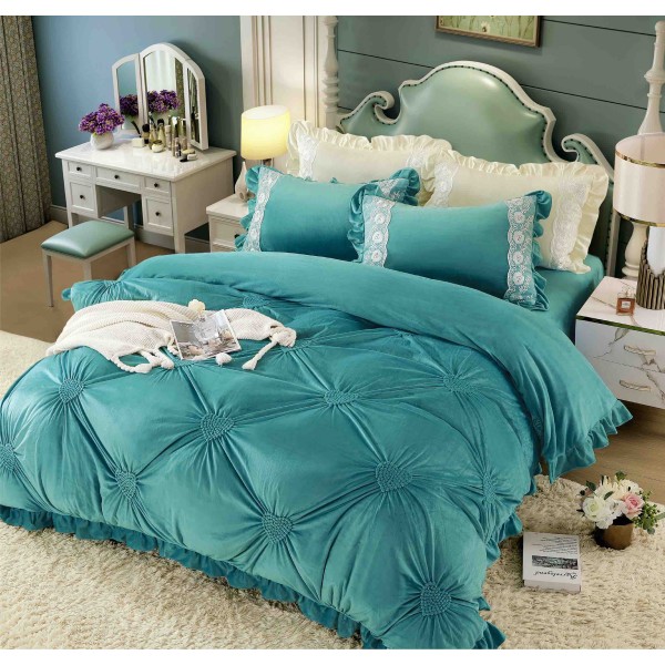 Set pat Luxury 4 Piese din Catifea CJ9 Set pat Luxury 4 Piese din Catifea CJ9