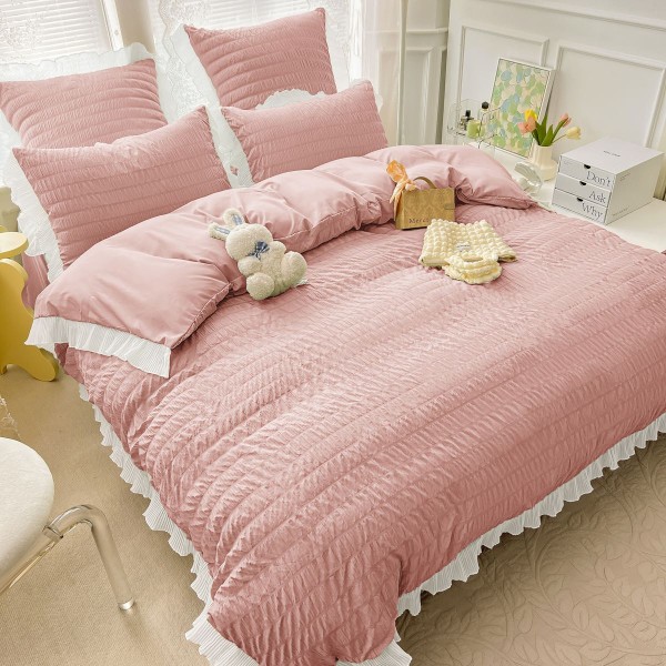 Lenjerie Bumbac Creponat, 6 Piese, Pat 2 Persoane CRJ3 Lenjerie Bumbac Creponat, 6 Piese, Pat 2 Persoane CRJ3