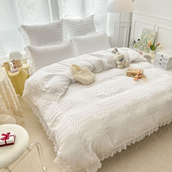 Lenjerie Bumbac Creponat, 6 Piese, Pat 2 Persoane CRJ4 Lenjerie Bumbac Creponat, 6 Piese, Pat 2 Persoane CRJ4