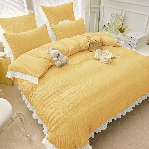 Lenjerie Bumbac Creponat, 6 Piese, Pat 2 Persoane CRJ6 Lenjerie Bumbac Creponat, 6 Piese, Pat 2 Persoane CRJ6