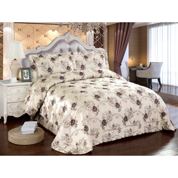 Cuvertura SATIN Lux, Pat Dublu, 3 Piese, Cod CS8819-16 Cuvertura SATIN Lux, Pat Dublu, 3 Piese, Cod CS8819-16