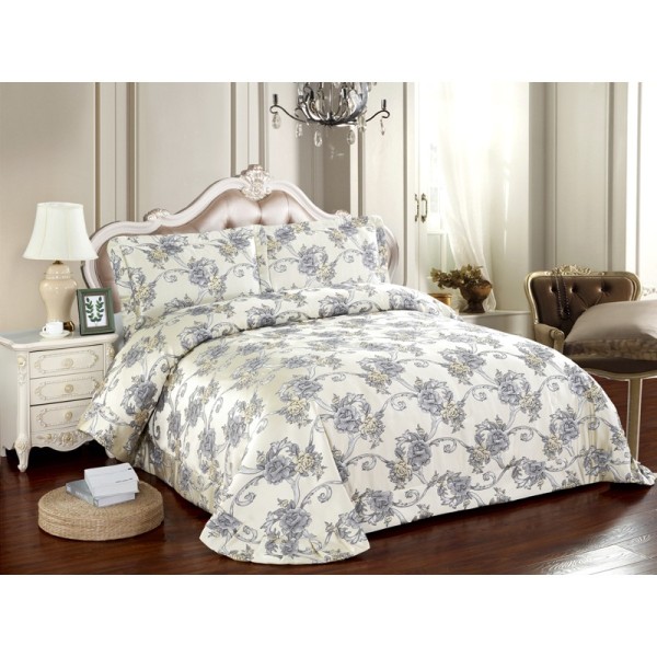 Cuvertura SATIN Lux, Pat Dublu, 3 Piese, Cod CS8819-17 Cuvertura SATIN Lux, Pat Dublu, 3 Piese, Cod CS8819-17