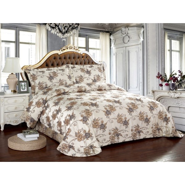 Cuvertura SATIN Lux, Pat Dublu, 3 Piese, Cod CS8819-19 Cuvertura SATIN Lux, Pat Dublu, 3 Piese, Cod CS8819-19