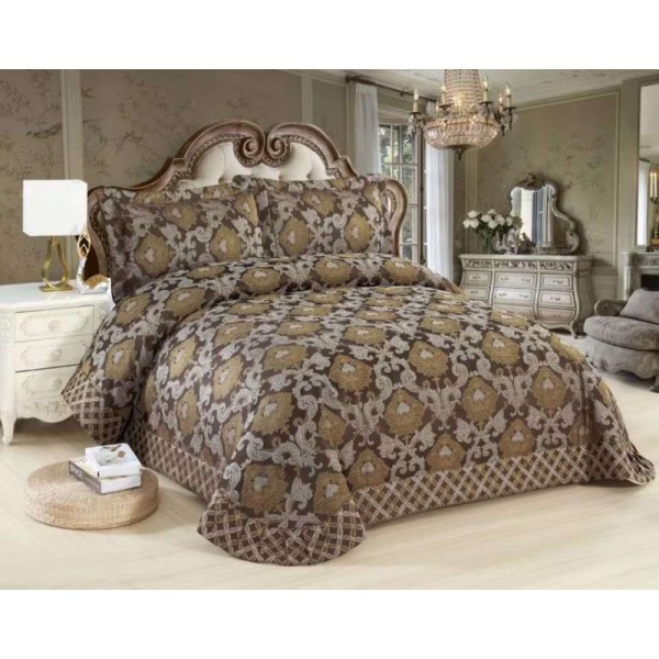 Cuvertura SATIN Lux, Pat Dublu, 3 Piese, Cod CS8819-27 Cuvertura SATIN Lux, Pat Dublu, 3 Piese, Cod CS8819-27