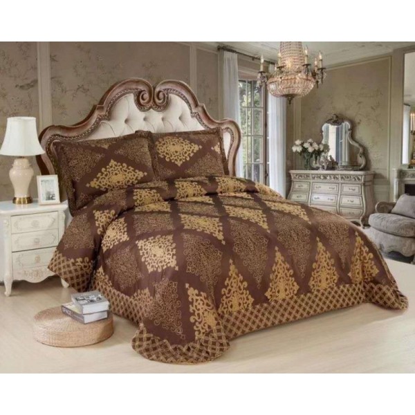 Cuvertura SATIN Lux, Pat Dublu, 3 Piese, Cod CS8819-33 Cuvertura SATIN Lux, Pat Dublu, 3 Piese, Cod CS8819-33