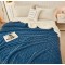 Patura CoCoLiNo tip Tricotaj cu blanita, 200x230cm, Jojo Home, Albastru Patura CoCoLiNo tip Tricotaj cu blanita, 200x230cm, Jojo Home, Albastru