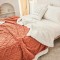 Patura CoCoLiNo tip Tricotaj cu blanita, 200x230cm, Jojo Home, Somon Patura CoCoLiNo tip Tricotaj cu blanita, 200x230cm, Jojo Home, Somon