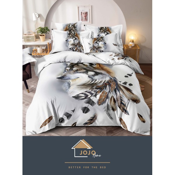 Set Lenjerie de Pat cu Elastic, Finet, 3D, 4 Piese J1PE1 Set Lenjerie de Pat cu Elastic, Finet, 3D, 4 Piese J1PE1