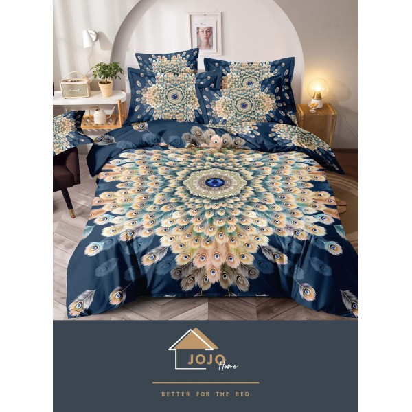 Set Lenjerie de Pat cu Elastic, Finet, 3D, 4 Piese J1PE2 Set Lenjerie de Pat cu Elastic, Finet, 3D, 4 Piese J1PE2