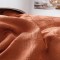 Lenjerie pat dublu, JACQUARD FINETAT, 6 piese, Jojo Home, Maro-caramiziu