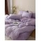 Lenjerie pat dublu, JACQUARD FINETAT, 6 piese, Jojo Home, Lila