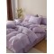 Lenjerie pat dublu, JACQUARD FINETAT, 6 piese, Jojo Home, Lila