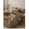 Lenjerie pat dublu, JACQUARD FINETAT, 6 piese, Jojo Home, Bej