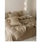Lenjerie pat dublu, JACQUARD FINETAT, 6 piese, Jojo Home, Bej