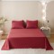 Lenjerie pat dublu, JACQUARD FINETAT, 6 piese, Jojo Home, Rosu