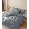 Lenjerie pat dublu, JACQUARD FINETAT, 6 piese, Jojo Home, Gri deschis