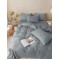 Lenjerie pat dublu, JACQUARD FINETAT, 6 piese, Jojo Home, Gri deschis