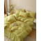 Lenjerie pat dublu, JACQUARD FINETAT, 6 piese, Jojo Home, Galben lemon