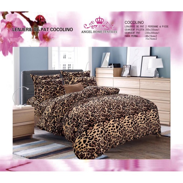 LENJERIE PUFOASA COCOLINO CU 6 PIESE PENTRU PAT DUBLU LC-87