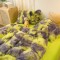 Lenjerie De Pat Pufoasa FLUFFY - Gri & Verde