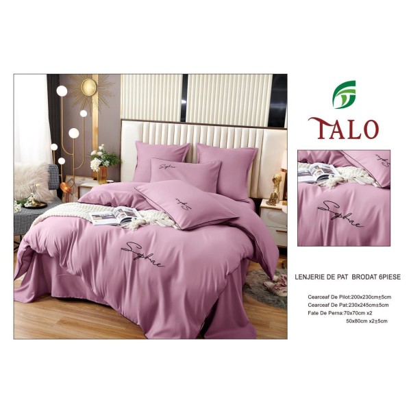 Lenjerie de pat UNI din FINET pentru 2 persoane, 6 piese , cod produs U10