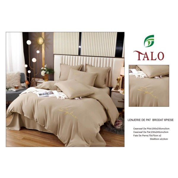 Lenjerie de pat UNI din FINET pentru 2 persoane, 6 piese , cod produs U11
