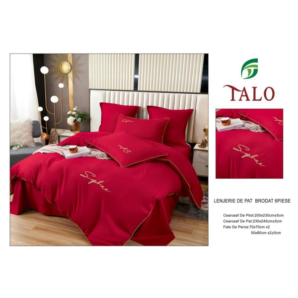 Lenjerie de pat UNI din FINET pentru 2 persoane, 6 piese , cod produs U4