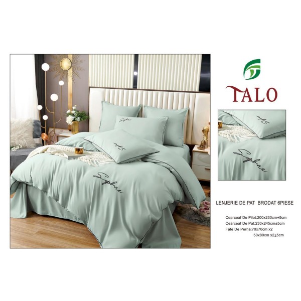 Lenjerie de pat UNI din FINET pentru 2 persoane, 6 piese , cod produs U7