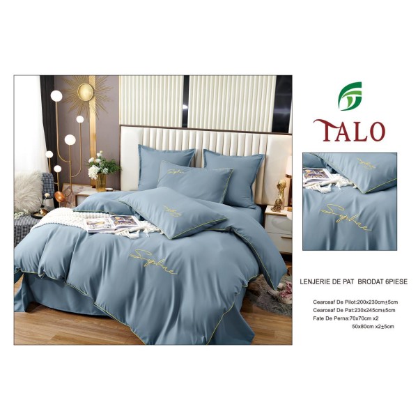 Lenjerie de pat UNI din FINET pentru 2 persoane, 6 piese , cod produs U8