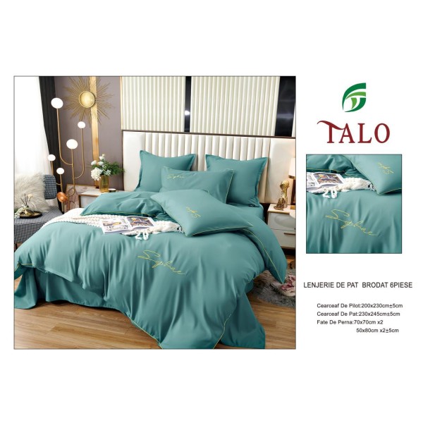 Lenjerie de pat UNI din FINET pentru 2 persoane, 6 piese , cod produs U9