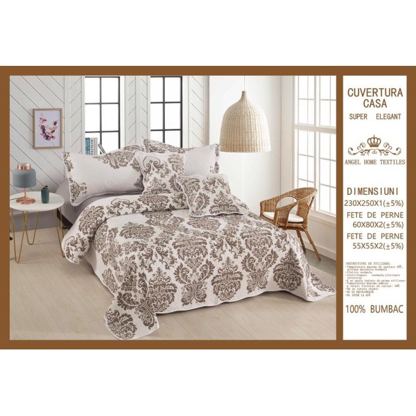 Cuvertura de pat, 5 piese, 230X250 CM, (BUMBAC 100%),CUV_5P6 Cuvertura de pat, 5 piese, 230X250 CM, (BUMBAC 100%),CUV_5P6